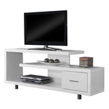 Furniture White Hollow-Core 60" L TV Console