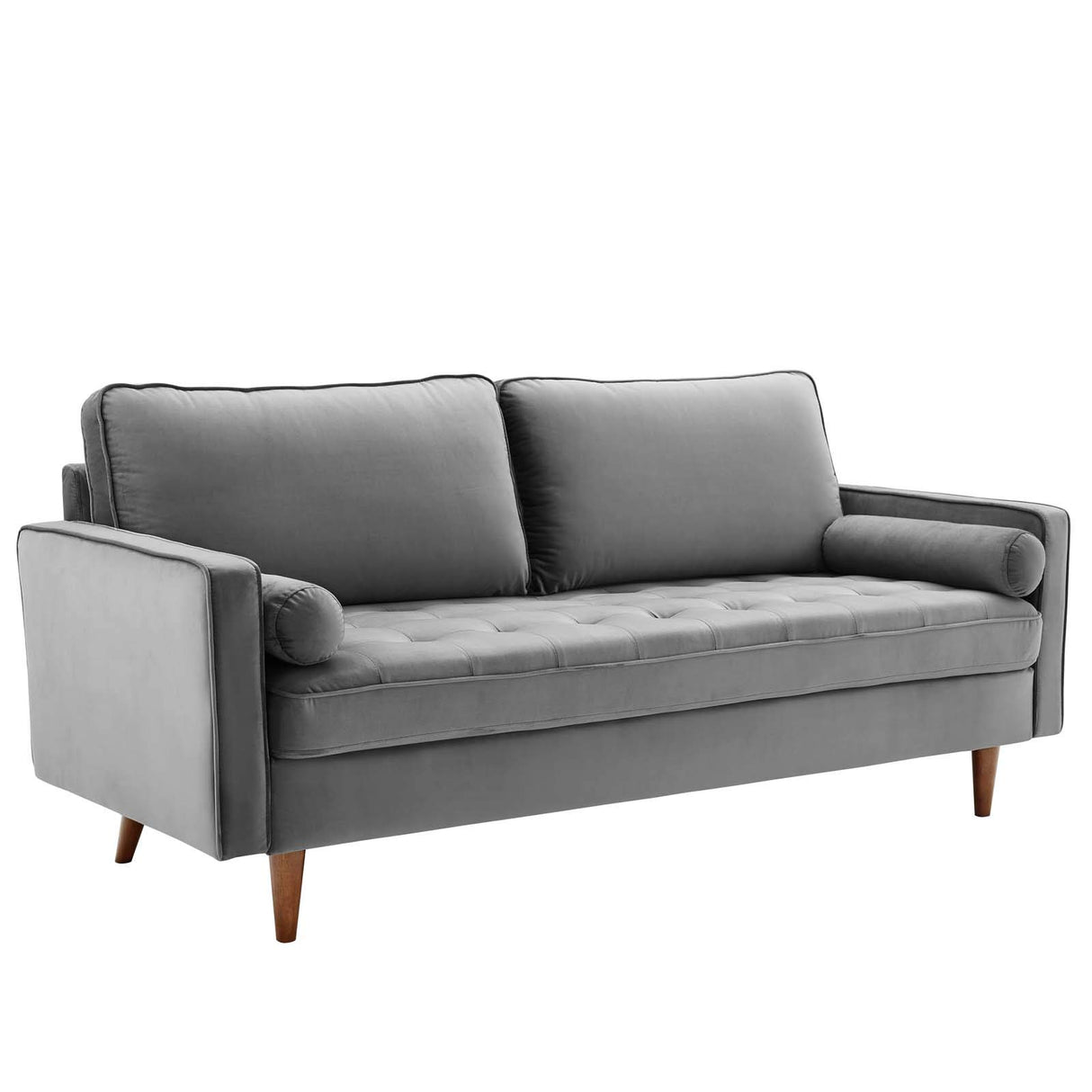 EEI-3764-GRY Valour Performance Velvet Sofa, Gray