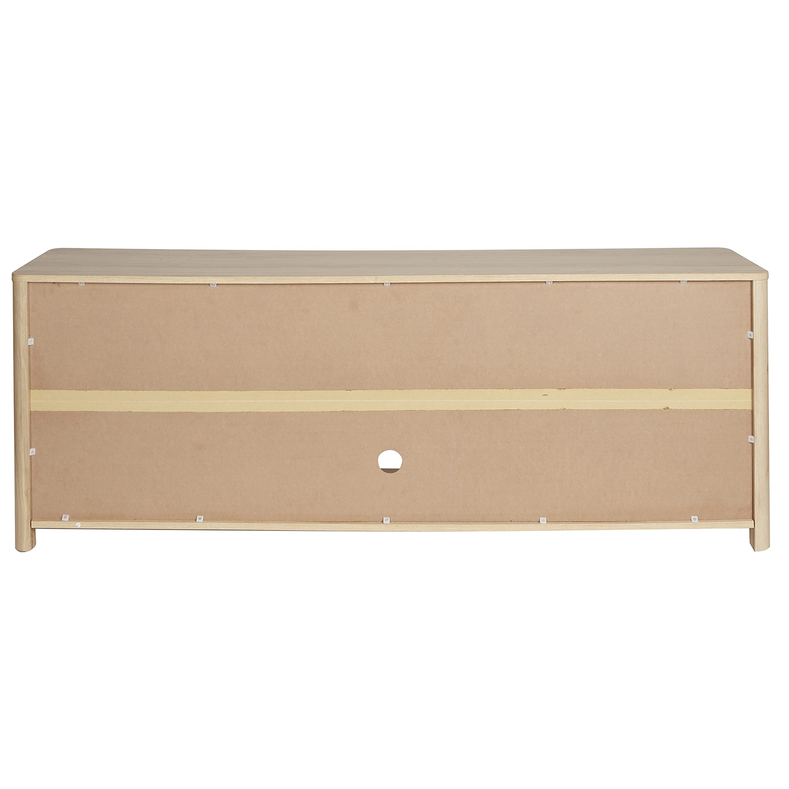 Emerson Storage Media Console Stand for TVs up to 79", 66" x 24", Blondewood