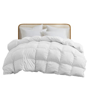 Queen Size Down Comforter - All Season Ultra Soft Goose Down & Feather Fiber Fill, Luxury Hotel White Duvet Insert with Corner Tabs (88" X 88")