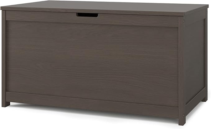 Harmony 33” Wood Storage Box, Large Storage Chest, Plenty of Storage, 2 Safety Hinges