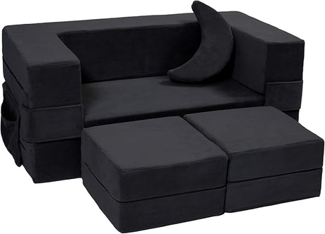 Modular Kids Sofa,Toddler Couch Foam Armchair for Kids, Children Convertible Plush Sofa Play Set