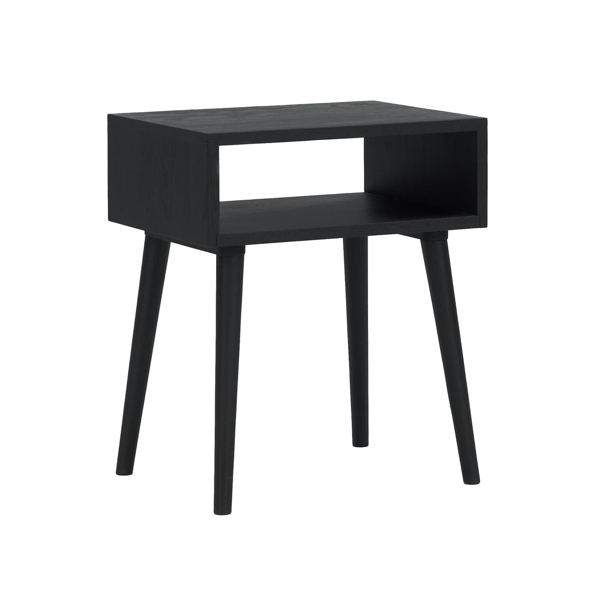 Solid Oak Zoe Nightstand, Mid Century Modern Side Table Bedroom, Bedside Furniture