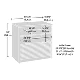 Harvey Park Lateral File, L: 30.87" x H: 19.29" x W: 30.00", Grand Walnut Finish