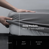 Queen Sheet Set, Rayon Derived from Bamboo, Cooling Sheets, Deep Pocket Up to 16",