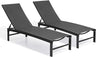 Aluminum Adjustable Chaise Lounge Chair  Five-Position Recliner