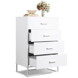 Wood Dresser for Bedroom with 4 Drawers, Nightstand, Chest of Drawers,