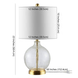 Lighting Collection Lovell Clear Glass/ Gold 22-inch Bedroom Living Room Home Office