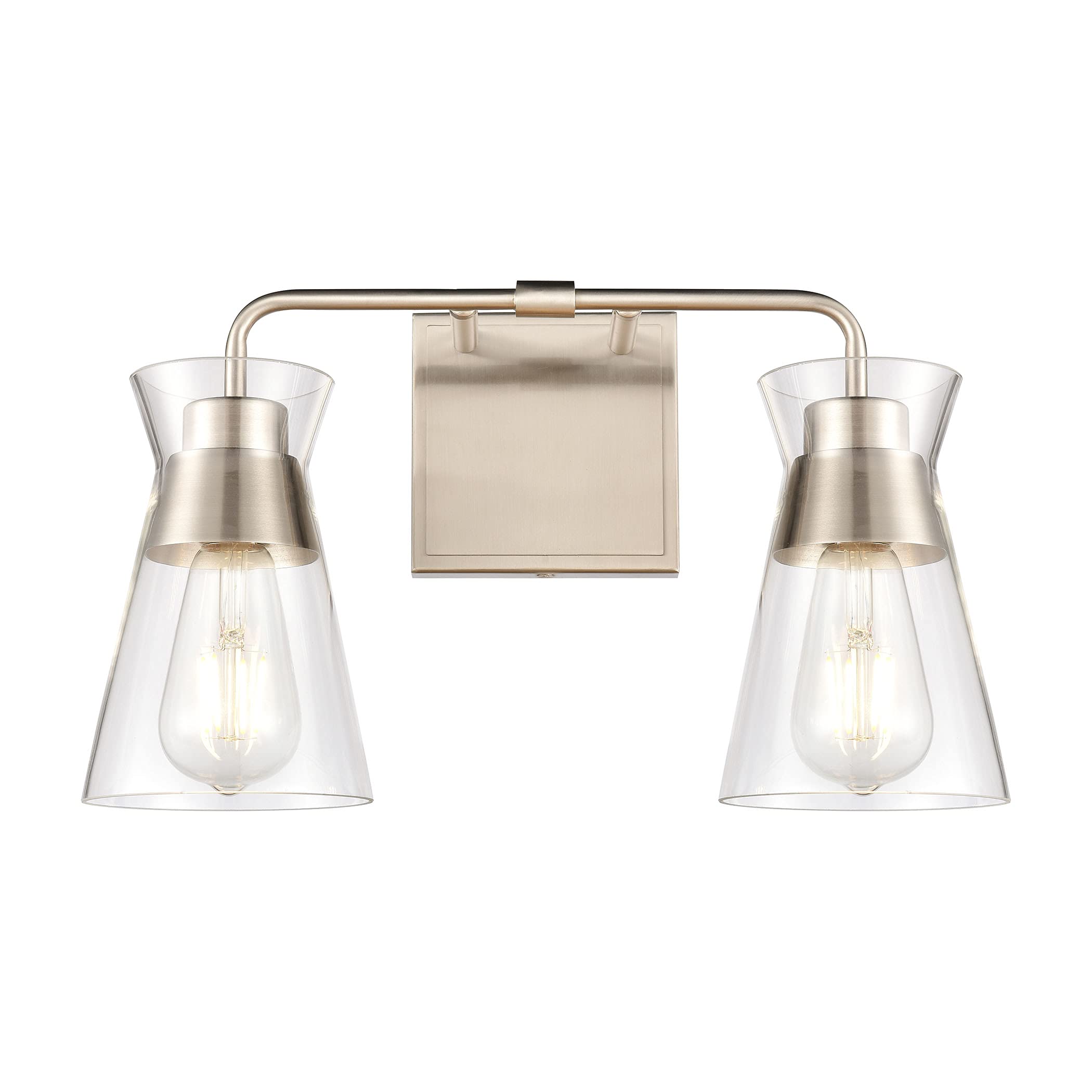 47601/2 Brookville 15'' Wide 2-Light Vanity Light with Satin Nickel Finish