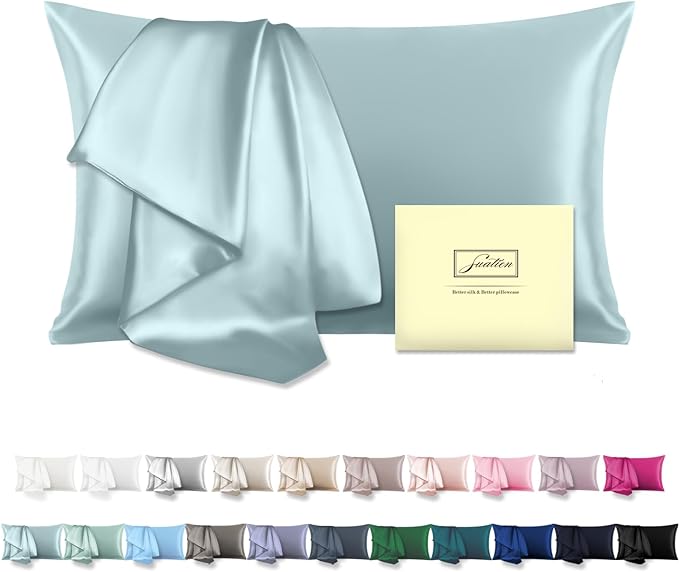Mulberry Silk Pillowcase for Hair and Skin Standard Size 20"X 26" with Hidden Zipper