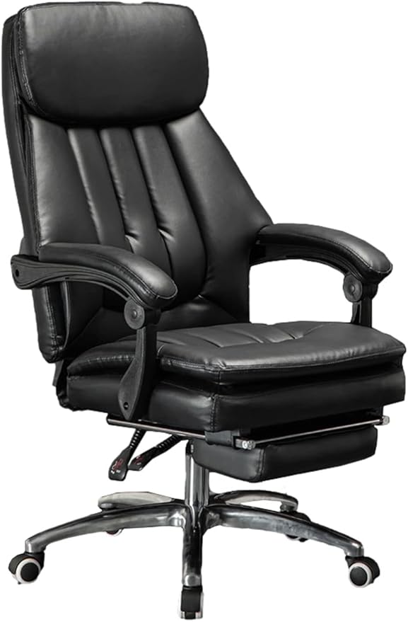 High-Back Executive Office Chair with Footrest,360° Swivel Computer Desk Chair