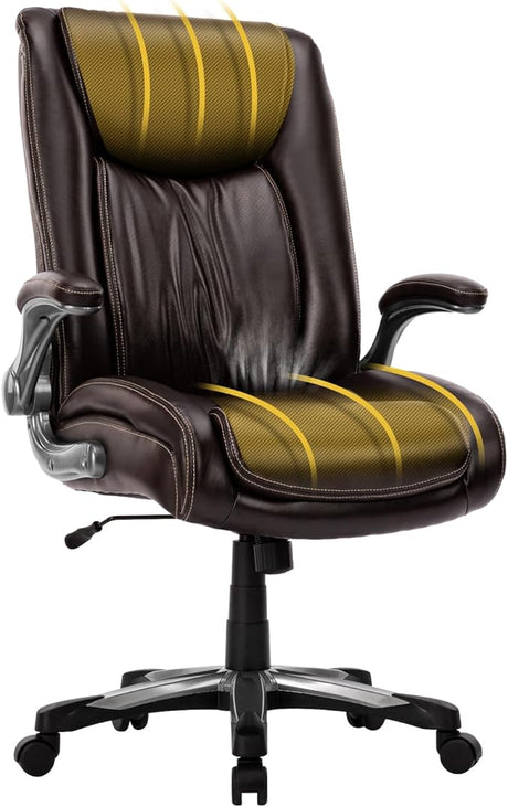 Big and Tall Office Chair 400lbs, Large Heavy Duty High Back Executive Computer Office