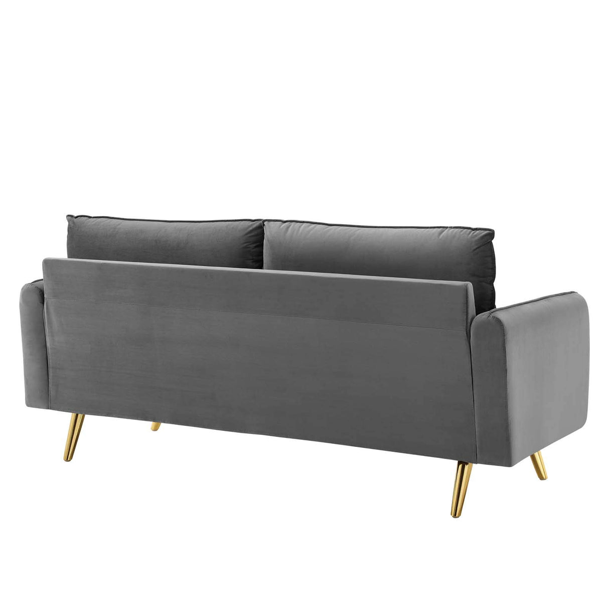 Revive Performance Velvet Sofa, Gray