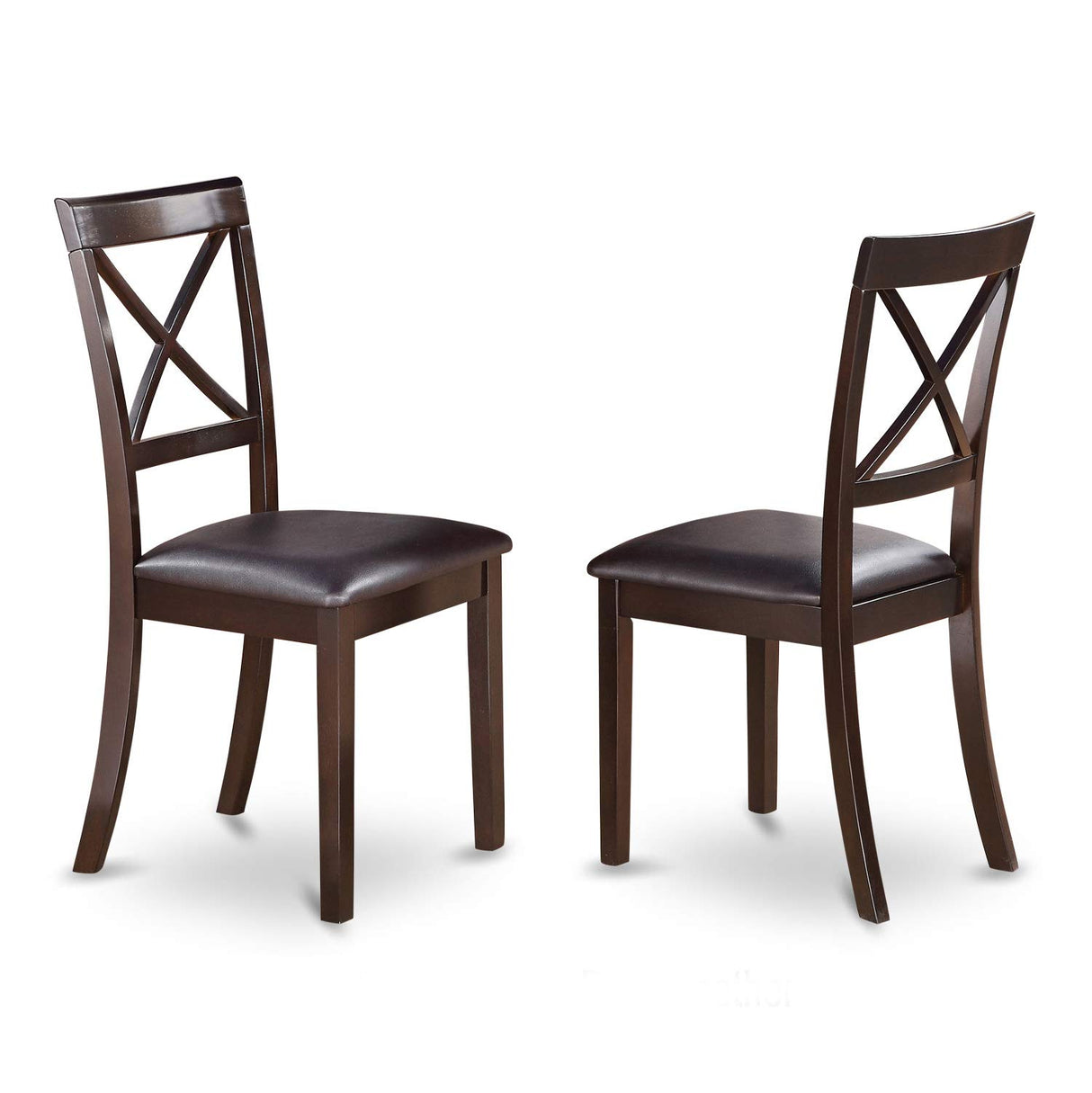 Antique 5 Piece Kitchen Set for 4 Includes a Round Table with Pedestal and 4 Faux Leather