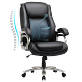 Big & Tall Office Chair 400lbs Wide Seat- High Back PU Leather Executive Computer Desk Chair