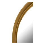 Delphina, Round Accent Mirror Antique Brass Finish