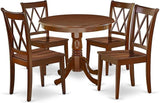 ANCL3-MAH-W Antique 3 Piece Dinette Set for Small Spaces Contains a Round