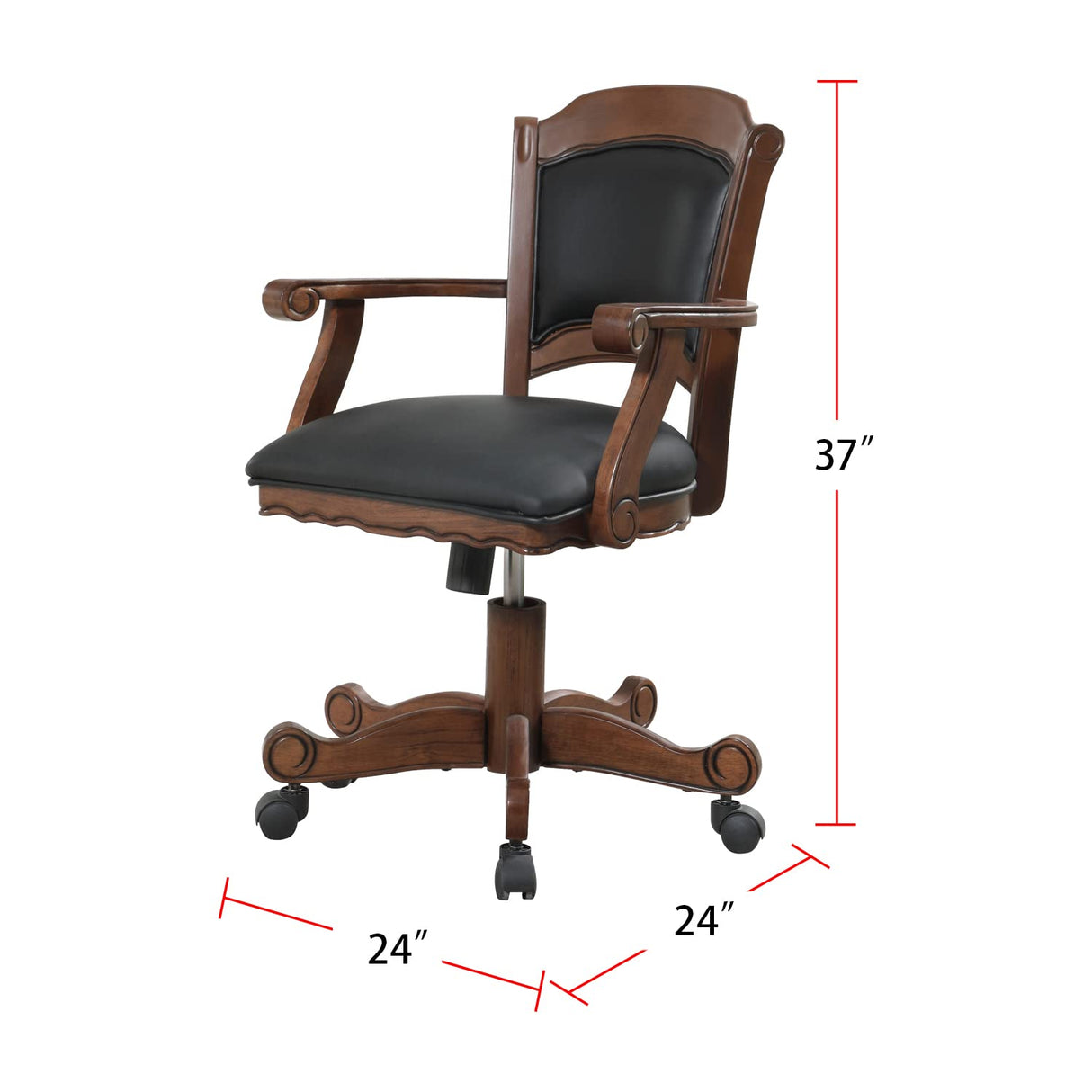 Simple Relax Leatherette Arm Chair, Tobacco and Black