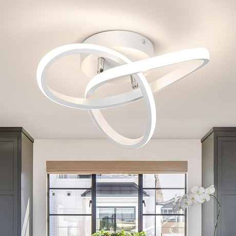 Hallway Light Acrylic Modern LED Ceiling Light Fixtures Cool White 6000K Close to Ceiling Lights for Bedroom