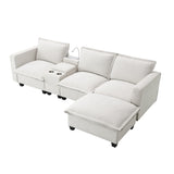 Modern Sectional Comfy Cloud Sofa,4 Seat Chenille Modular Couch