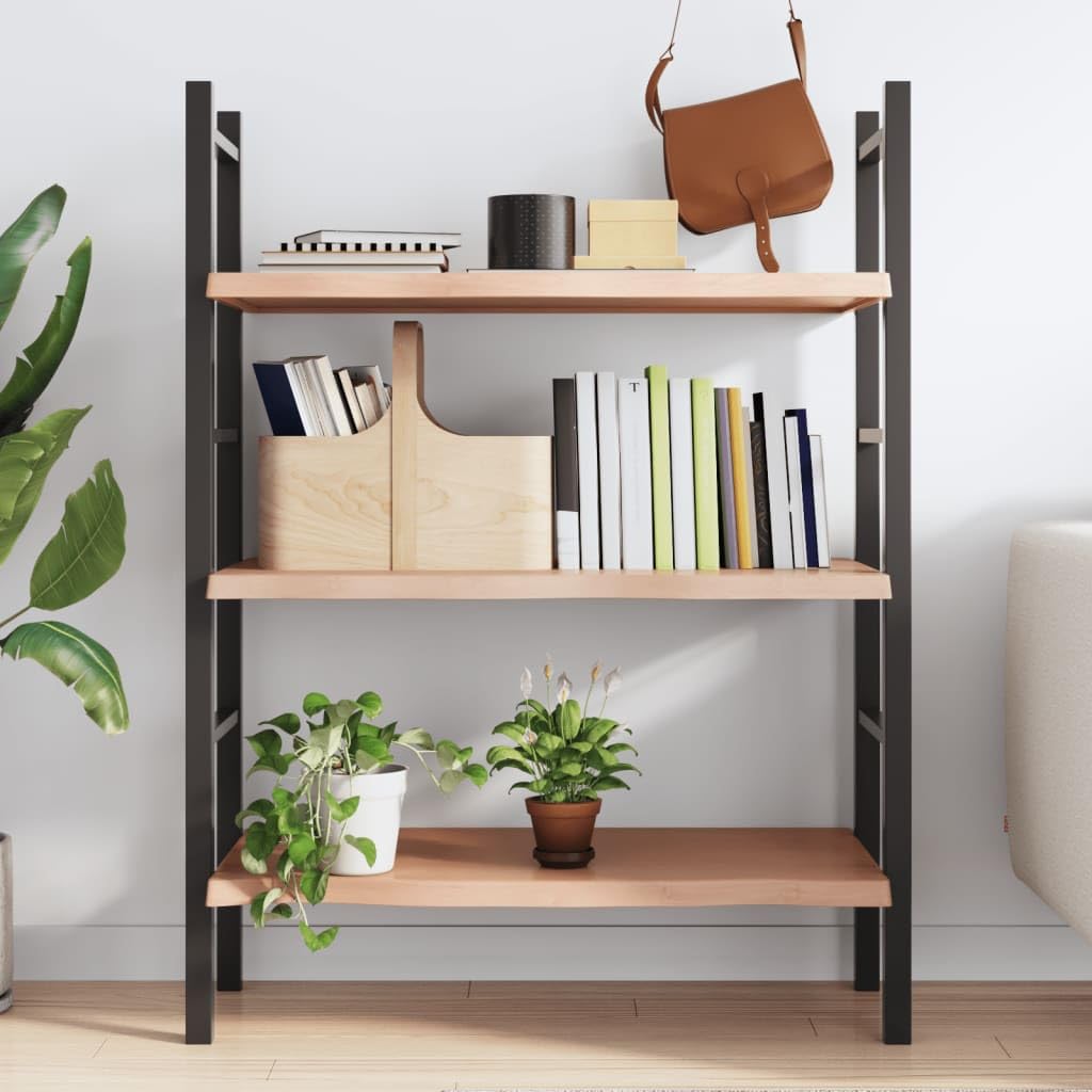 Wall Shelf in Light Brown - Versatile 39.4"x15.7"x(0.8"-1.6") Solid Oak Wood