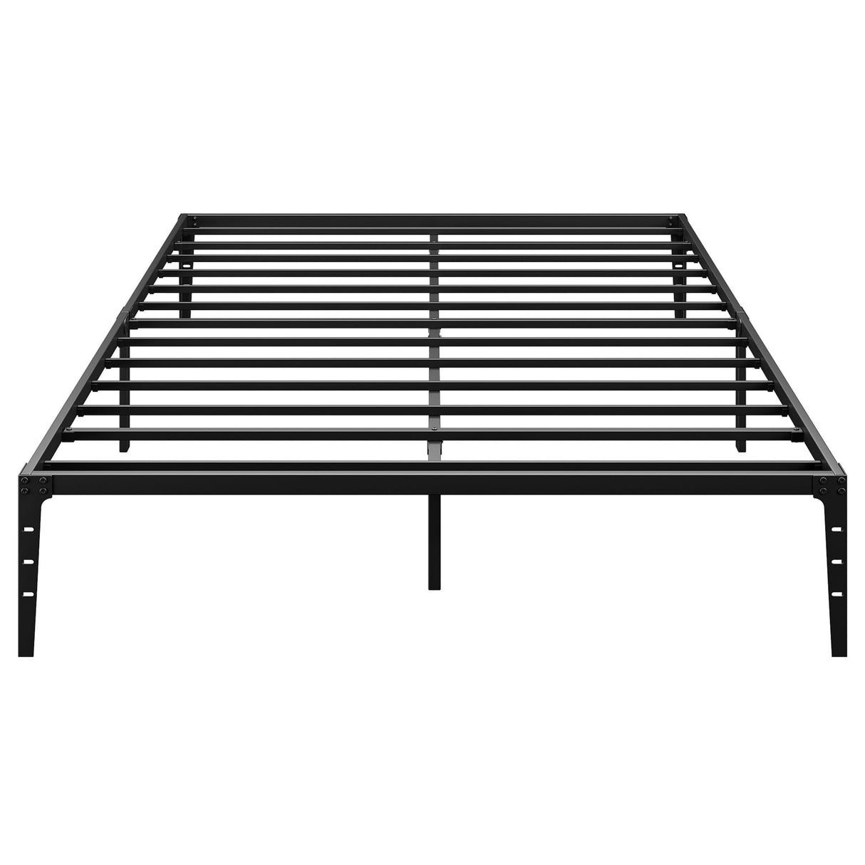 14 Inch Metal Platform Queen Bed Frame, Steel Slat Support Queen Size Bed Platform,