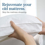 Twin XL Mattress Topper, Extra Thick Pillowtop, Cooling Mattress Topper, Plush Mattress Pad Cover 400TC Cotton Top Protector with 8-21 Inch Deep Pocket 3D Snow Down Alternative Fill