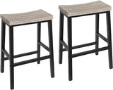 Bar Stools, Set of 2 Bar Chairs, 23.6 Inch Saddle Stools, Kitchen Counter Stools