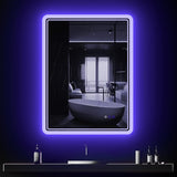 24" x 40" LED Bathroom Mirror Wall-Mounted Vanity Anti-Fog Mirror Dimmable Adjustable