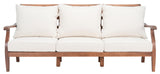Couture Home Collection Payden Natural Wood/Beige Cushion 3-Seat Outdoor Patio
