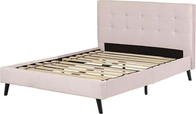 Maliza Upholstered Complete Platform Bed, Queen, Dark Green