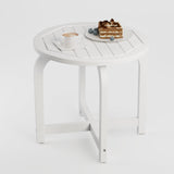 Outdoor Side Table,Small Round Outdoor Side Table, Outside End Table for Patio