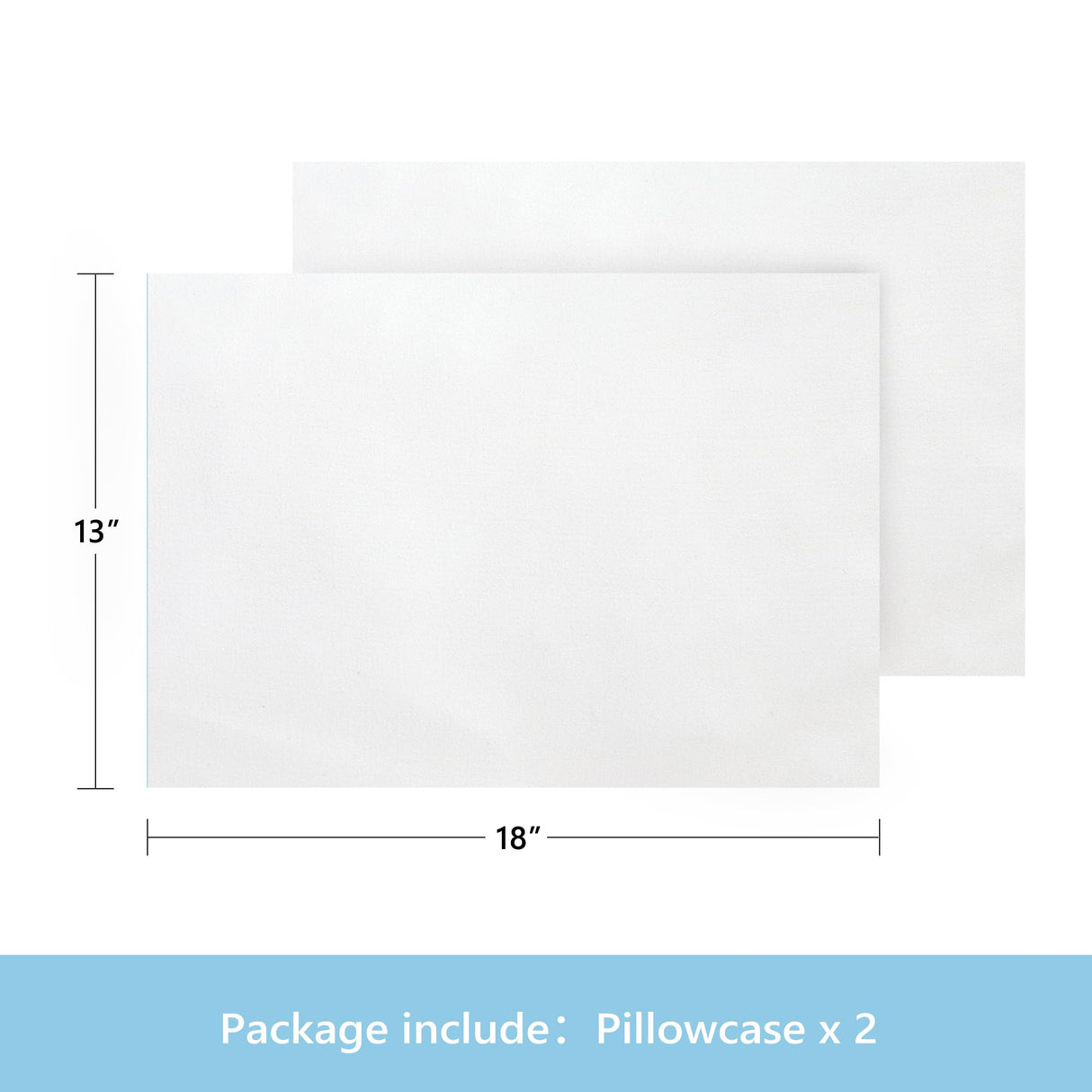 Toddler Pillowcase 2 Pack with Zipper,Silky Soft Microfiber 13" x 18" Kids