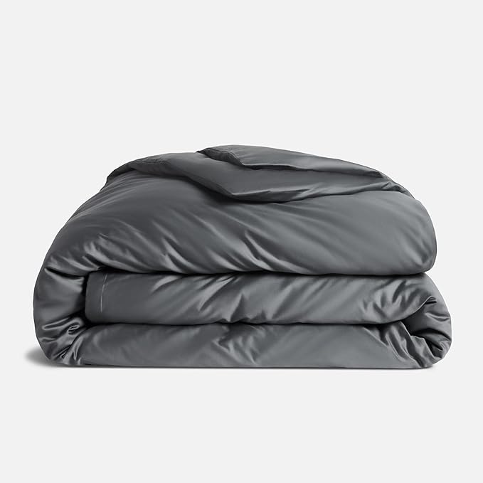 Luxury Sateen Duvet Cover - 100% Cotton, Full/Queen Size in Abyss Blue with Extra-Long