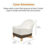 Outdoor Patio Adirondack-Chair Cover, Beige/Tan