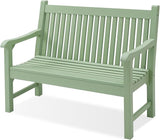 2-Person Poly Lumber Outdoor Bench with 700 Lbs Weight Capacity – Weatherproof