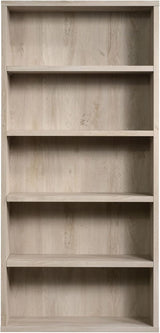 5-Tier Bookcase, Freestanding Wood Open Bookshelf Storage Rack for CDs Movies Books