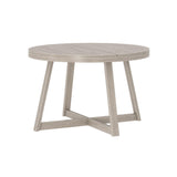 Round Dining Table, 47 Inch Solid Wood Kitchen Table, Farmhouse Round Table for 4,