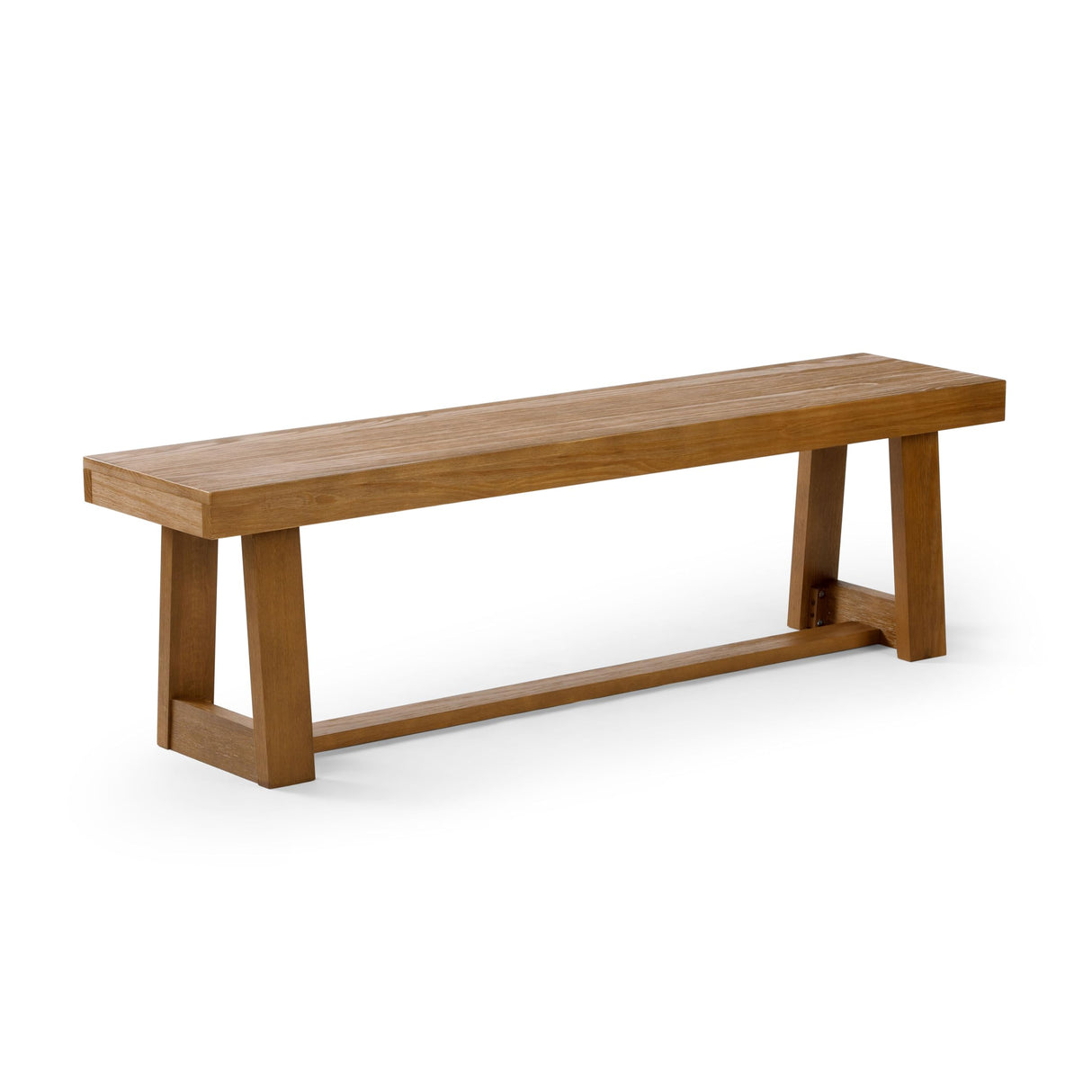 60 Inch Farmhouse Dining Bench, Solid Wood Entryway Bench, Wooden Outdoor Bench