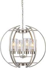 Globe Black Chandelier Dining Room Light Fixture Farmhouse Glass Chandeliers