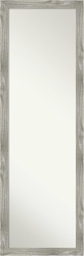 Door Wall Mirror, Full Length Mirror (51.5 x 17.5 in.), Dove Greywash Narrow Full Body Mirror and On The Door