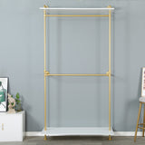 Modern Simple Industrial Pipe Double Hanging Rods Clothing Rack,Retail Display Wall