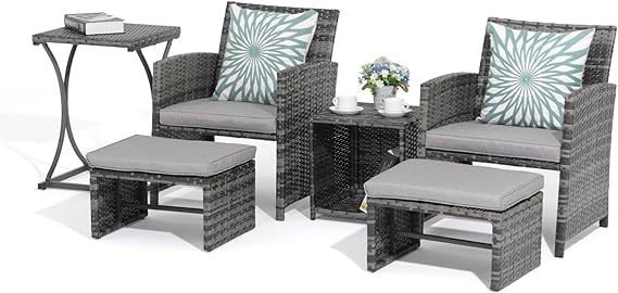 6 Piece Patio Furniture Conversation Set