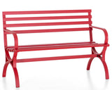 Outdoor Garden Patio Bench,Iron Metal Steel Frame Park Bench