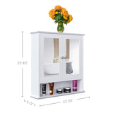 Mirror Cabinet, Bathroom Wall Storage Cabinet, Medicine Cabinet with Adjustable Shelf,