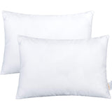 2 Pack Cotton Down Alternative 13x18 Pillows, Machine Washable - Soft and Breathable Travel Small