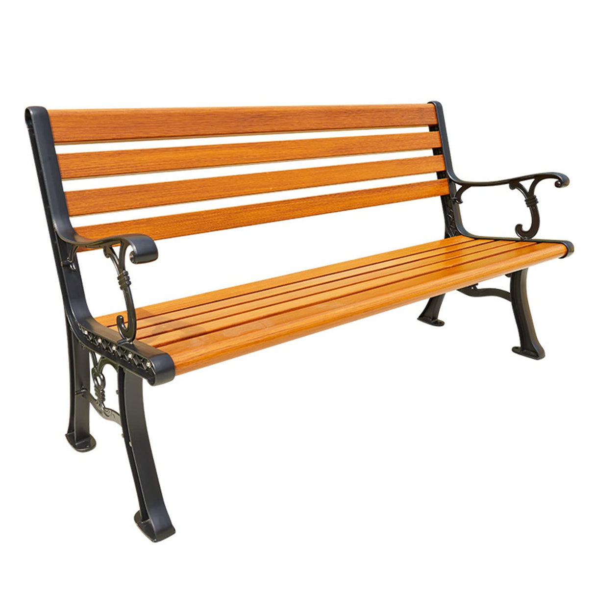 Metal Bench,Park Bench,with Backrest Armrests Sturdy Bench Furniture,Bench