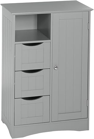 Ashland 1-Door, 3-Drawer Floor Cabinet, One Size, White