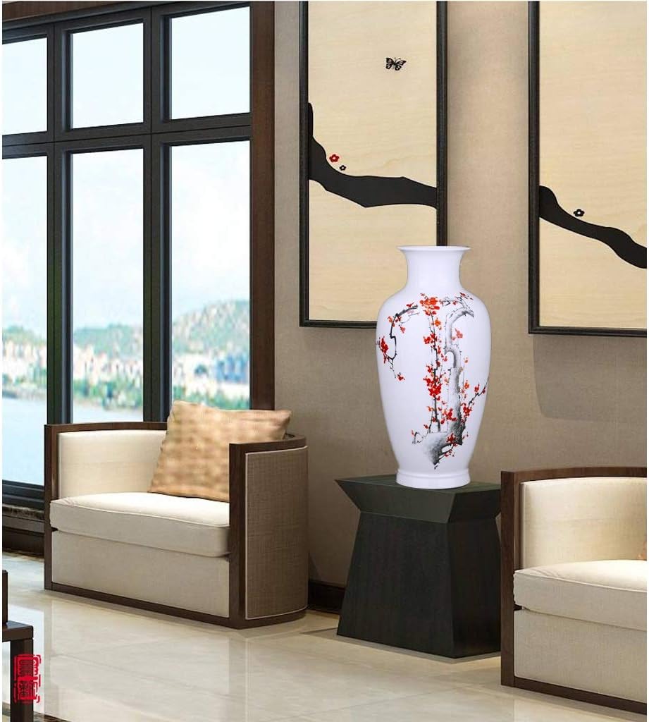Sculpture Vase Vase Ceramic Floor Standing Large Classical for Dry Flowers Decoration