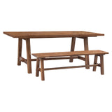 furniture and more Bedford 59" Base Bench, Brown